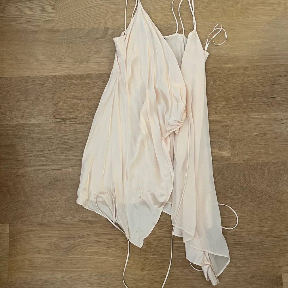 Zara Cream Spaghetti Strap Dress